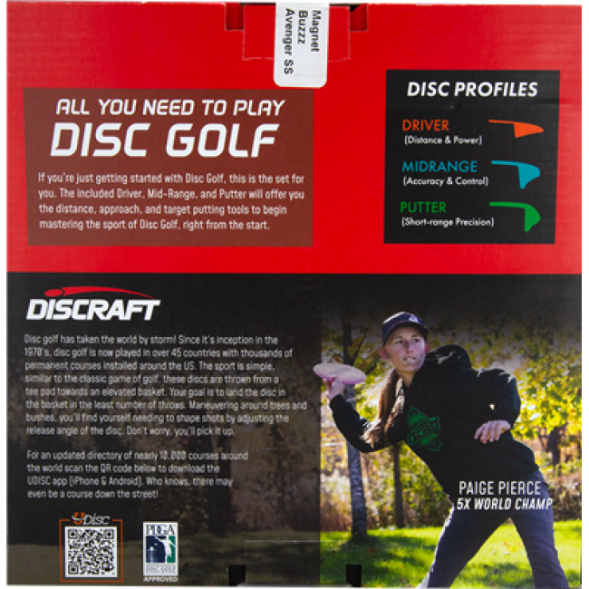 disc golf pack 3 disques Discraft arena disc golf