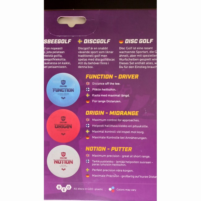 disc golf Pack 3 Disques EVOLUTION - GEO arena disc golf